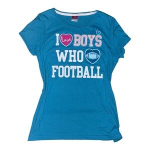 NWT Y2k blue slogan tee